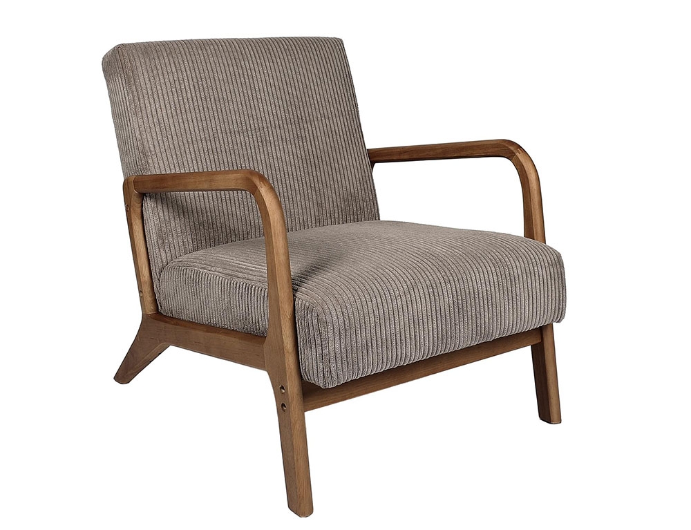 Καρέκλες & Πολυθρόνες Living Room Armchair Cotele Scott Taupe Hd0348