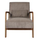 Καρέκλες & Πολυθρόνες Living Room Armchair Cotele Scott Taupe Hd0348
