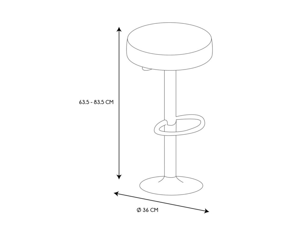 Καρέκλες & Πολυθρόνες Mumford Adjustable Grey Bar Stool Hd7607