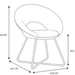 Καρέκλες & Πολυθρόνες Round Velvet Armchair Giulia Yellow Hd0064