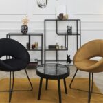 Καρέκλες & Πολυθρόνες Round Velvet Armchair Giulia Yellow Hd0064