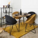 Καρέκλες & Πολυθρόνες Round Velvet Armchair Giulia Yellow Hd0064