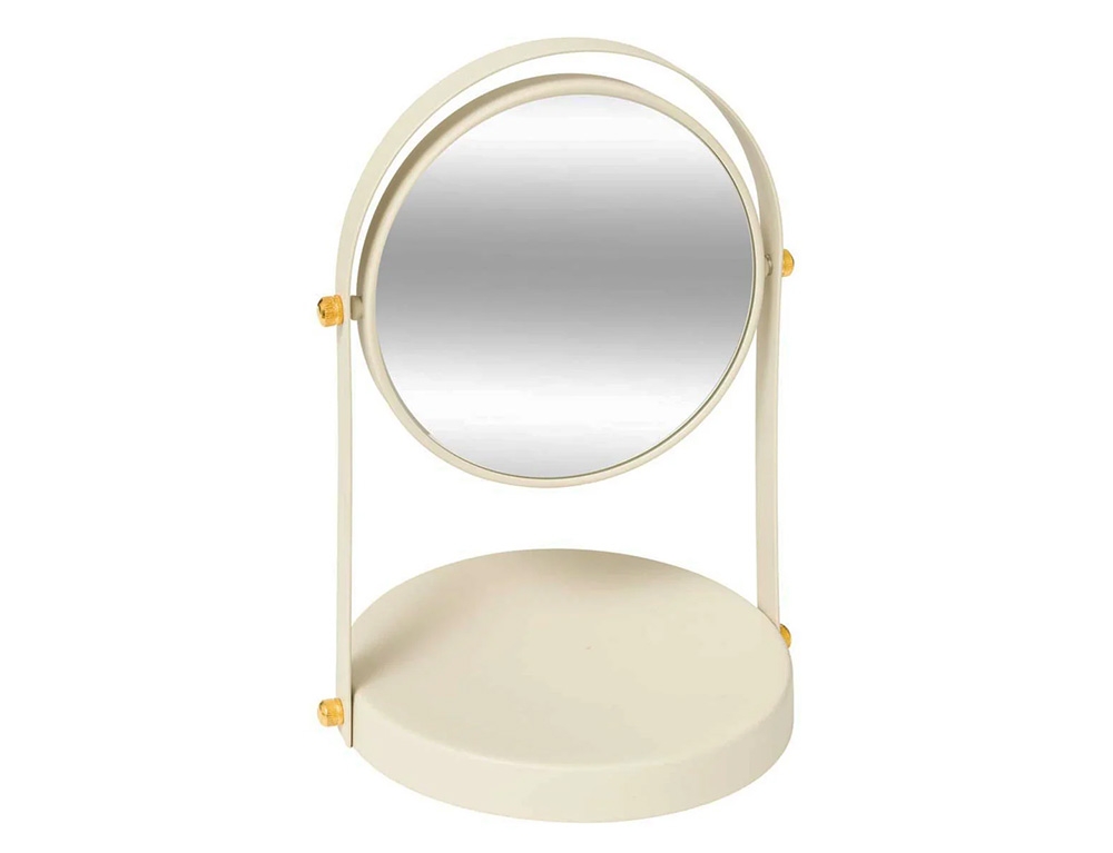 Kαθρέφτες Μπάνιου Ivory Round Mirror Pivot Duo