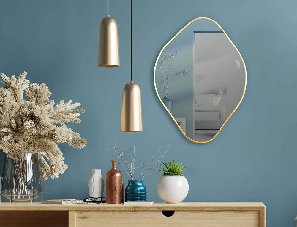 Καθρέπτες Miroir Deco Contour Dore Losange H60Cm Come M6 Hd0