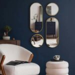 Καθρέπτες Miroir Deco Rond Et Ovale Versa Dore X4 M4 Hd0110