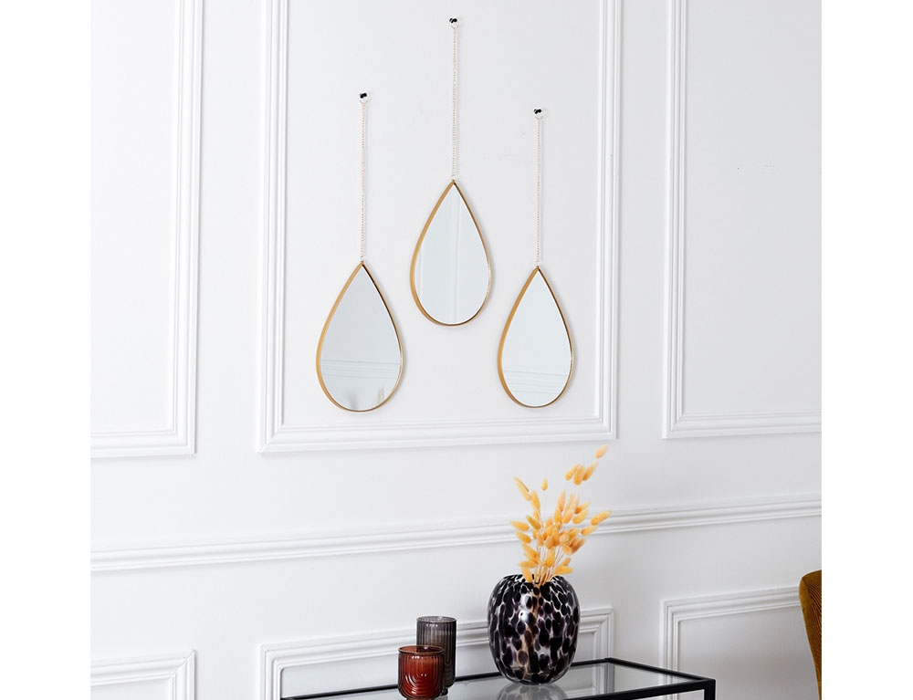 Καθρέπτες Mirror Deco Drop Suspended Gold Sixte X3 Hd0108