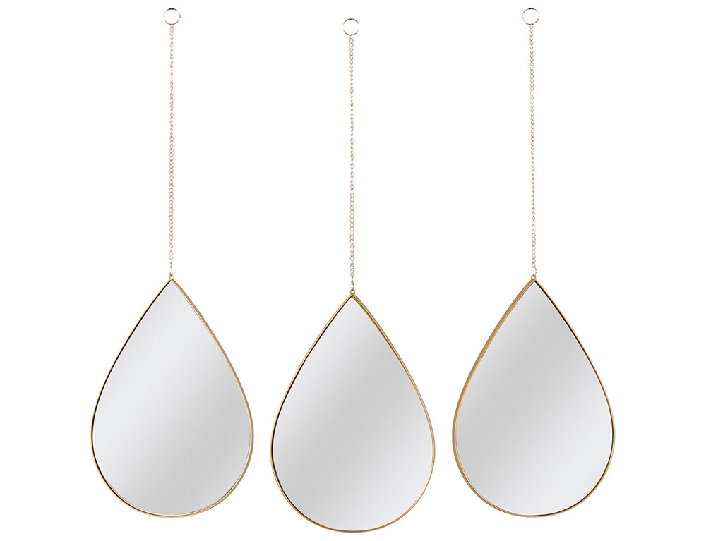 Καθρέπτες Mirror Deco Drop Suspended Gold Sixte X3 Hd0108