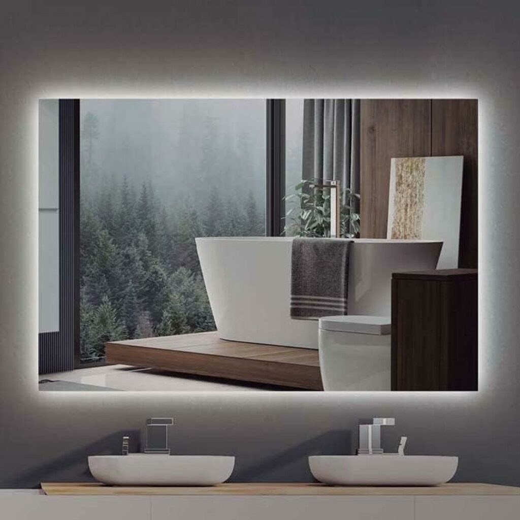 Καθρέπτης μπάνιου με LED φως Ledimex SUEC006-90 90 x 80 cm Καθρέφτης