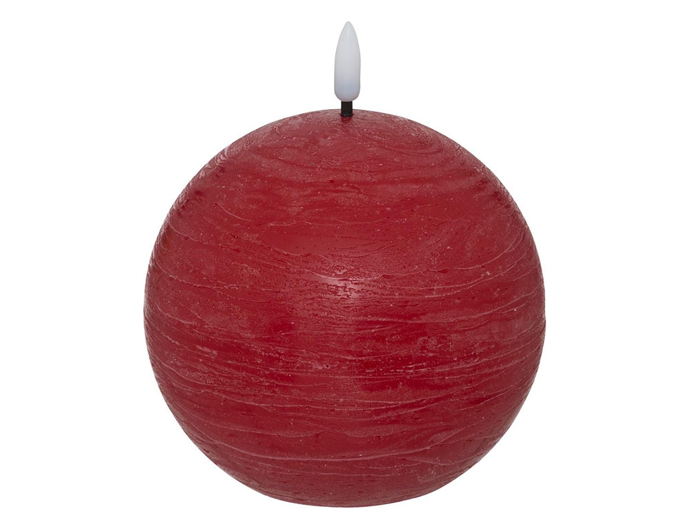 Κεριά Ατμοσφαιρικού Φωτισμού Led Molia Red Ball Led Candle D8