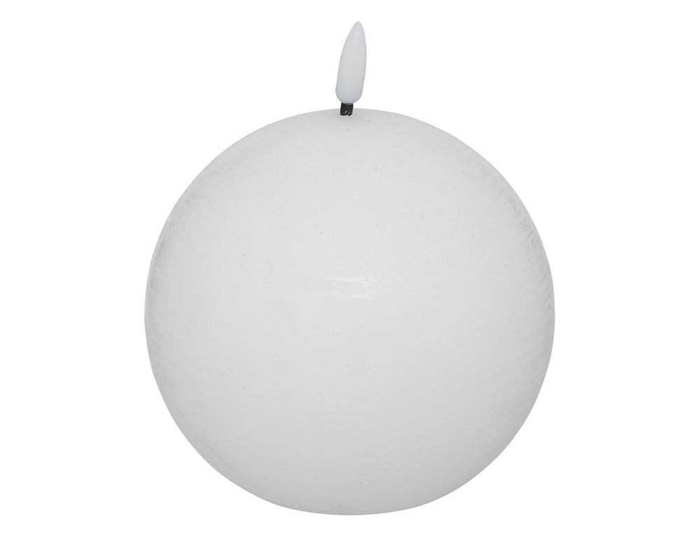 Κεριά Ατμοσφαιρικού Φωτισμού Led Molia Whi Ball Led Candle D10