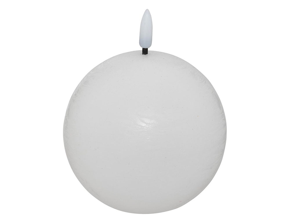 Κεριά Ατμοσφαιρικού Φωτισμού Led Molia Whi Ball Led Candle D12