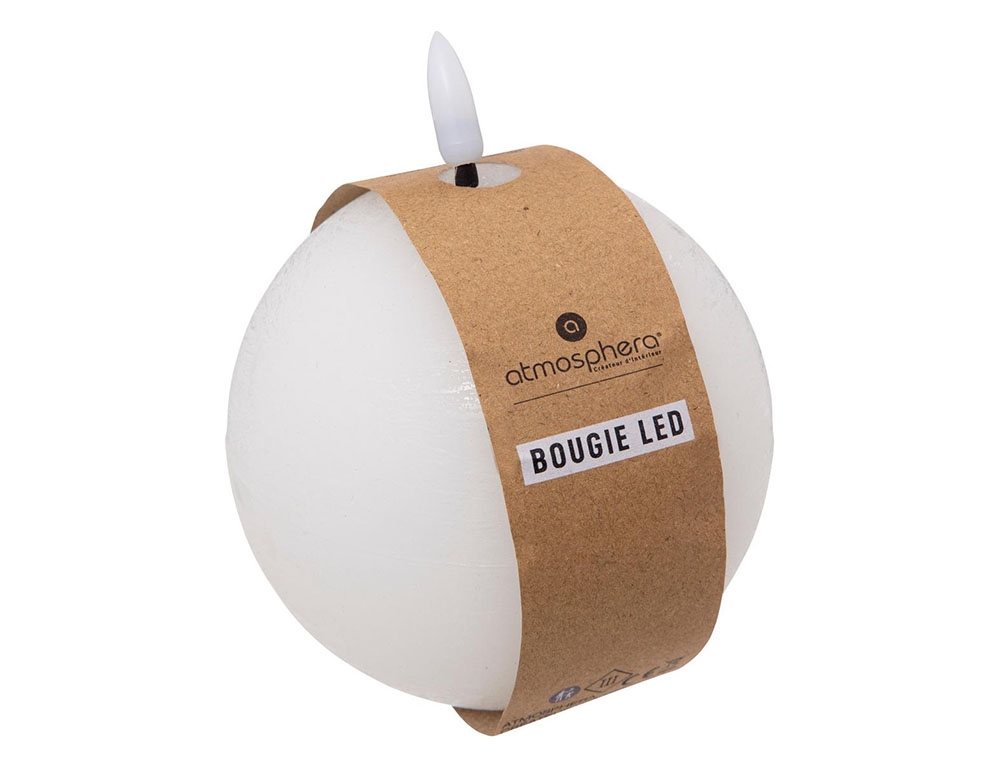 Κεριά Ατμοσφαιρικού Φωτισμού Led Molia Whi Ball Led Candle D8