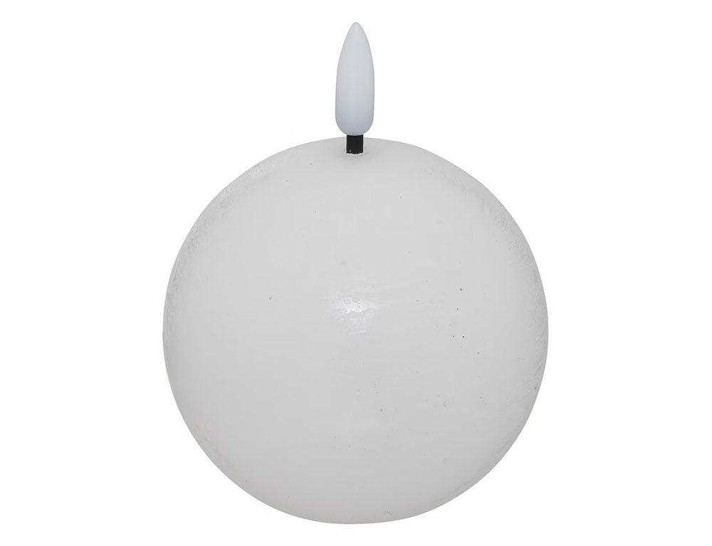Κεριά Ατμοσφαιρικού Φωτισμού Led Molia Whi Ball Led Candle D8