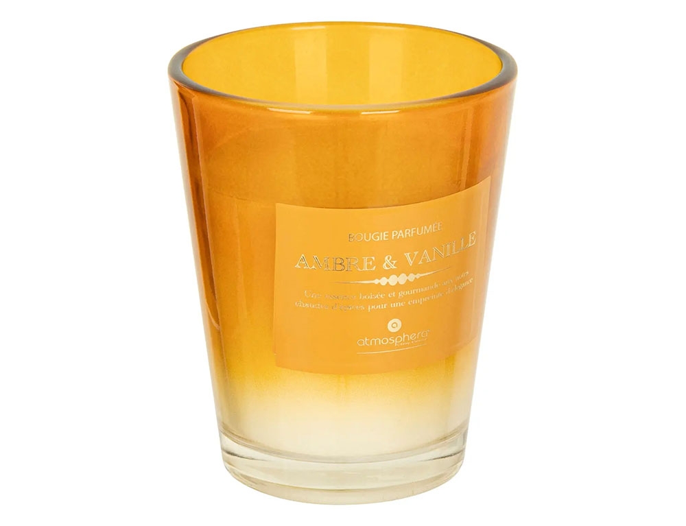 Κεριά & Κηροπήγια 270G Amber Alma Glass Candle 200618A