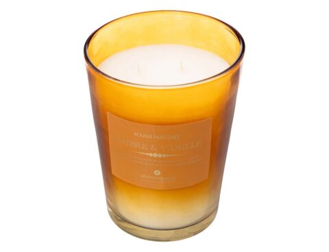 Κεριά & Κηροπήγια 855G Amber Alma Glass Candle 200617A