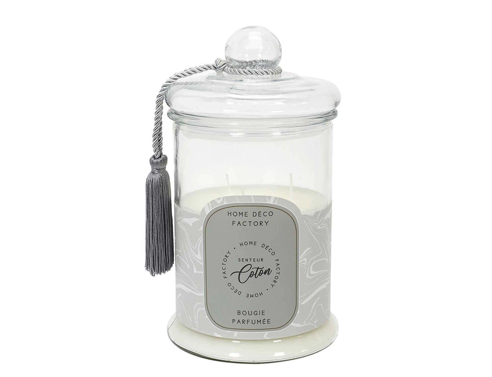 Κεριά & Κηροπήγια Bougie Parfumee Bonbonniere Grise H29Cm M2 Bo5581