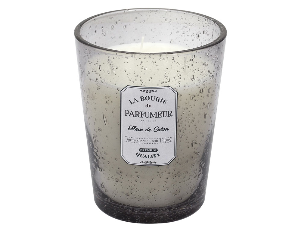 Κεριά & Κηροπήγια Bougie Parfumee Verre Bulle Gris Clair H16Cm M4 Bo