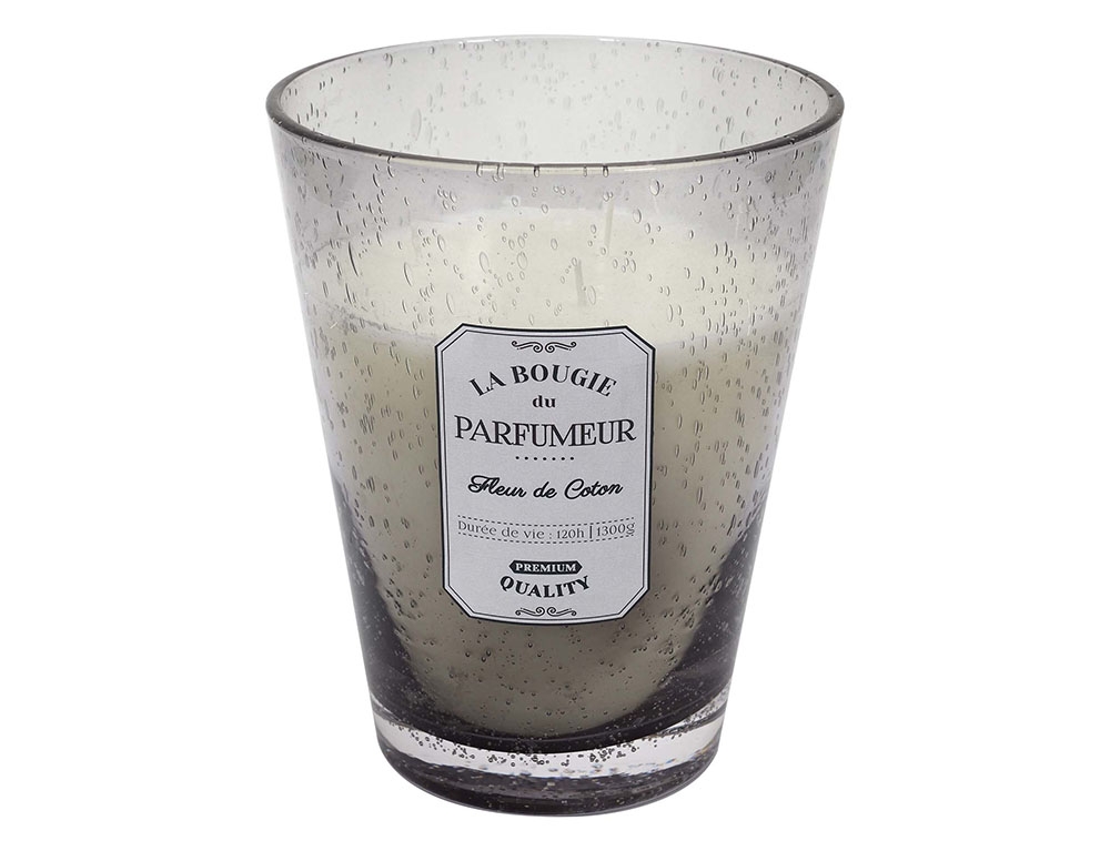 Κεριά & Κηροπήγια Bougie Parfumee Verre Bulle Gris Clair H23Cm M2 Bo