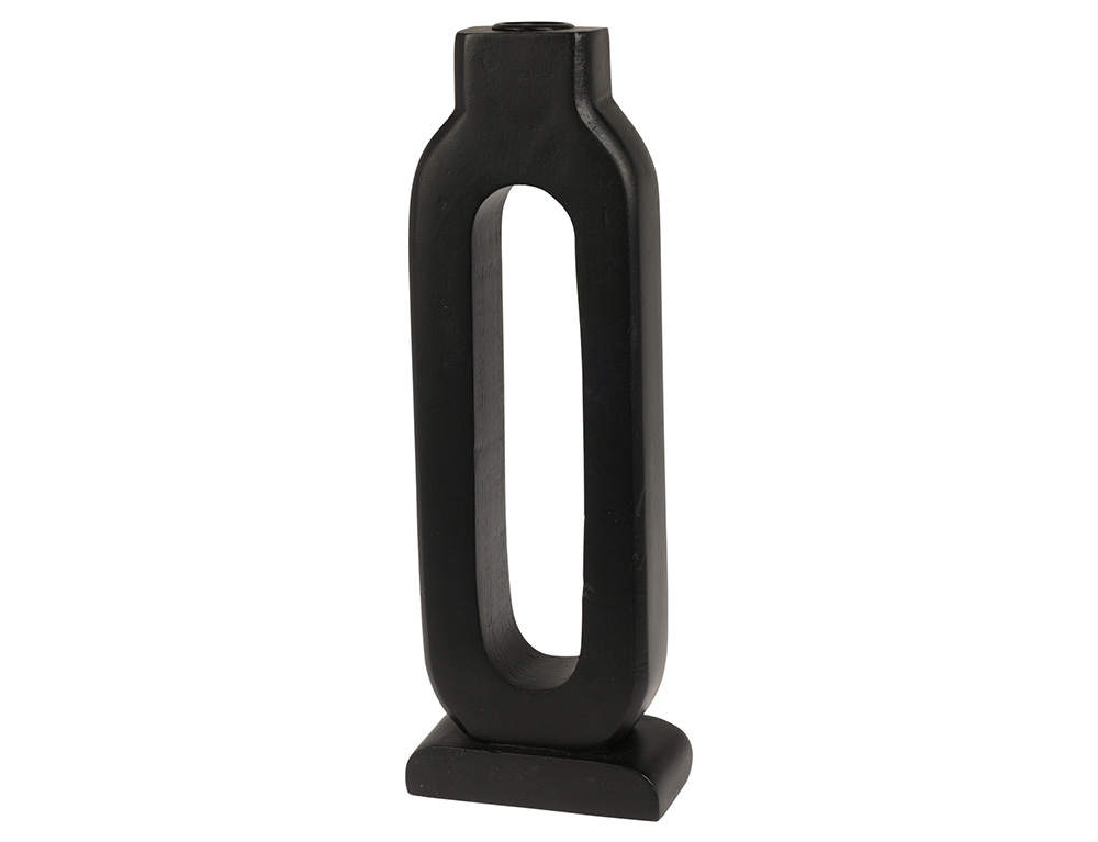 Κεριά & Κηροπήγια Candle Holder Oval H30 Black A68100070