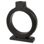 Κεριά & Κηροπήγια Candle Holder Round H25 Black A68100040