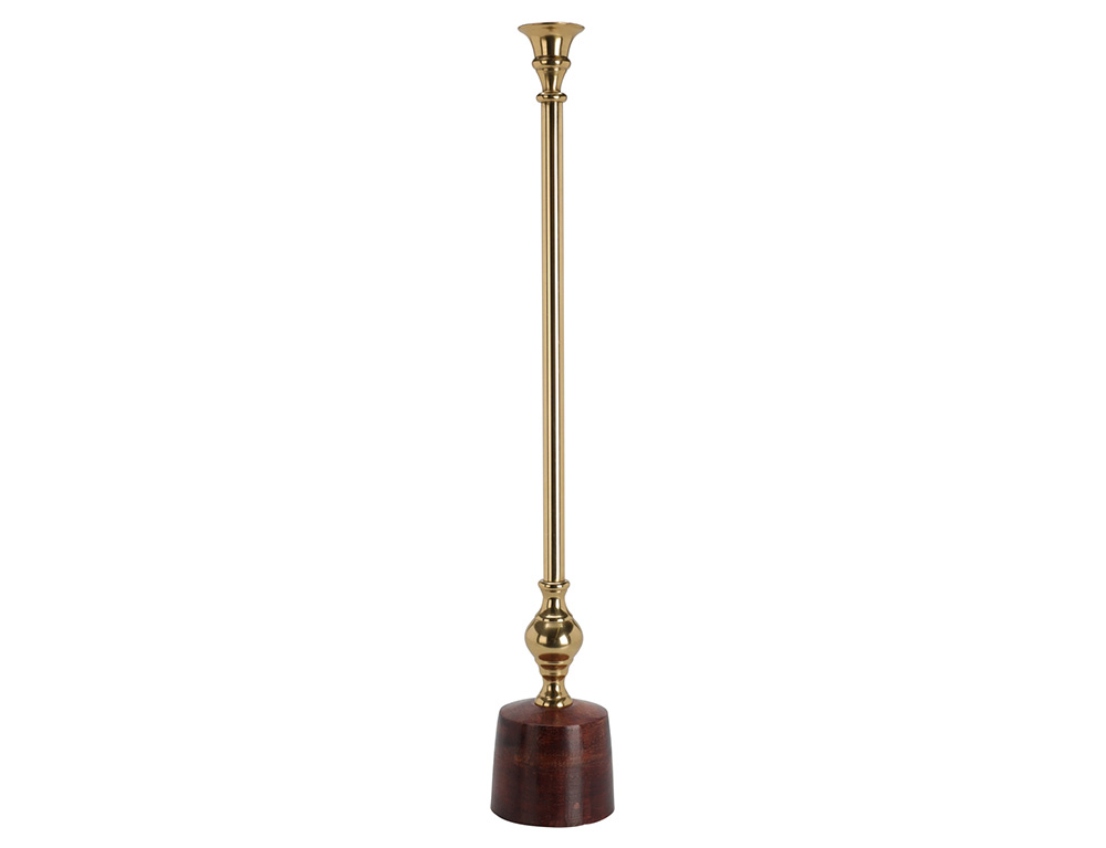 Κεριά & Κηροπήγια Candle Holder Wooden Base 56Cm A04610090