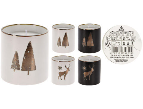 Κεριά & Κηροπήγια Candle In Reactive Glaze Pot Q76900000