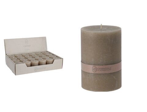 Κεριά & Κηροπήγια Candle Pillar 4X5Cm Mid Taupe 420007140
