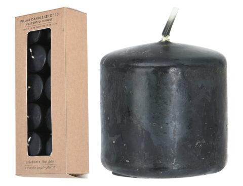 Κεριά & Κηροπήγια Candles 3Cm 10Pcs Black Acc696070