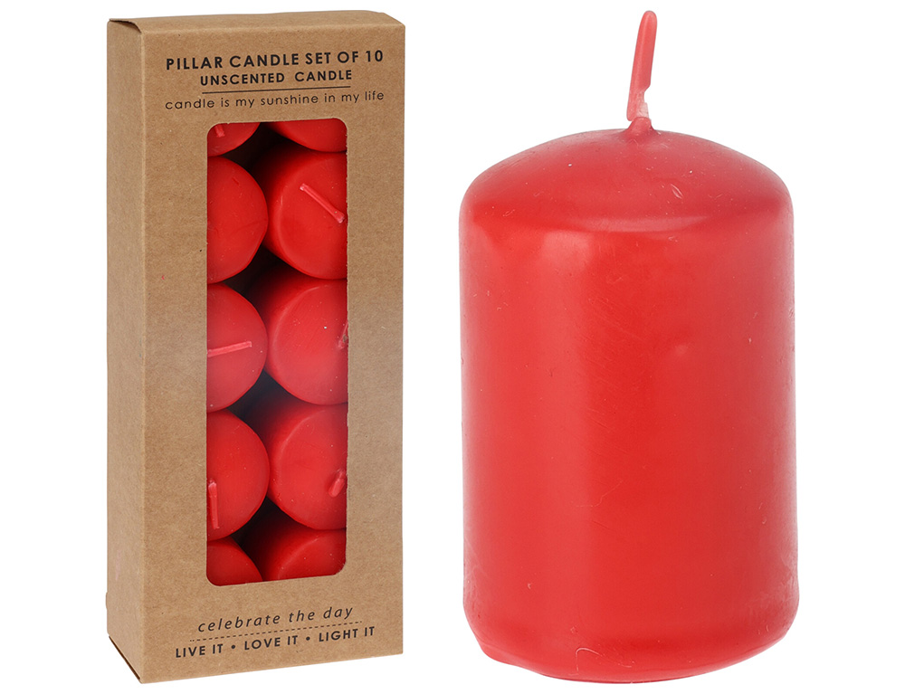 Κεριά & Κηροπήγια Candles 3Cm S10 Red Acc696470