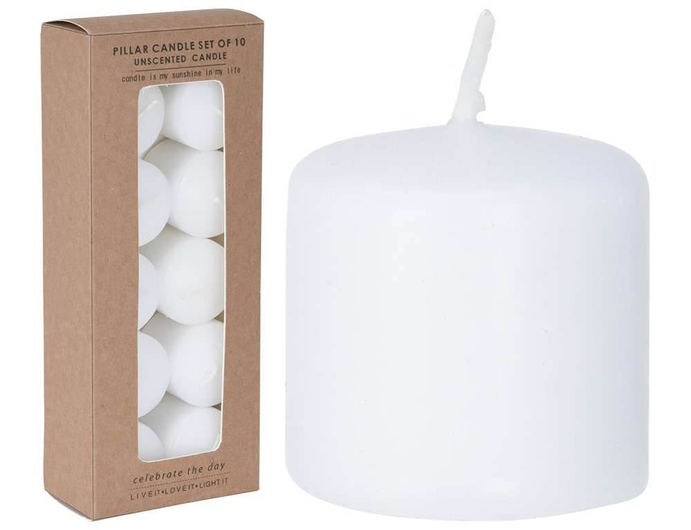 Κεριά & Κηροπήγια Candles 3Cm S10 White Acc696270
