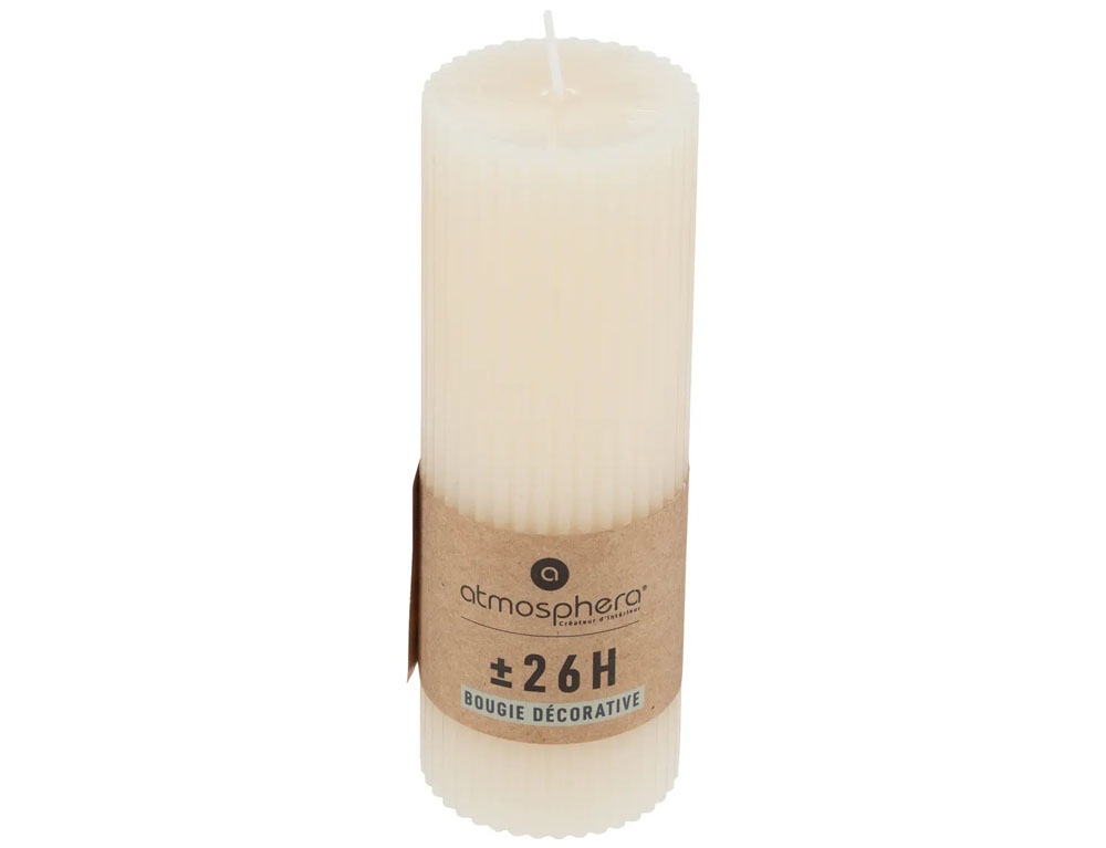 Κεριά & Κηροπήγια Demi Ivory Rnd Candle 5X14 196064