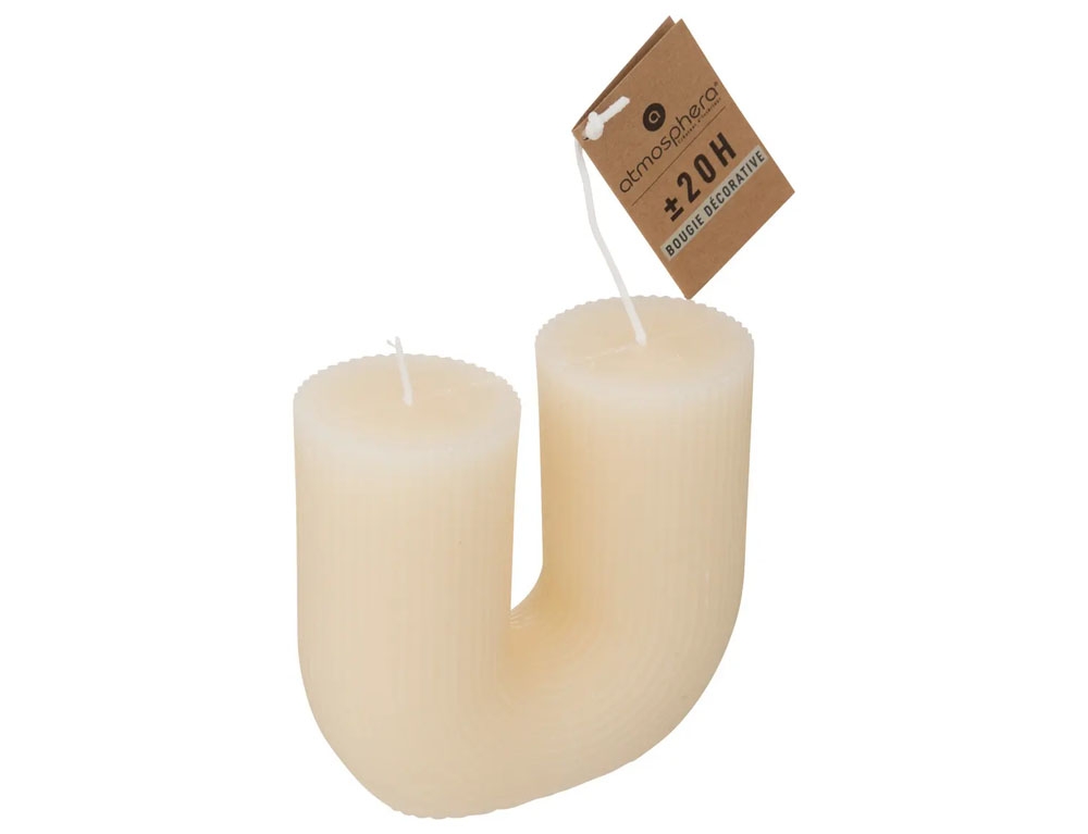 Κεριά & Κηροπήγια Demi Ivory U Candle 196048