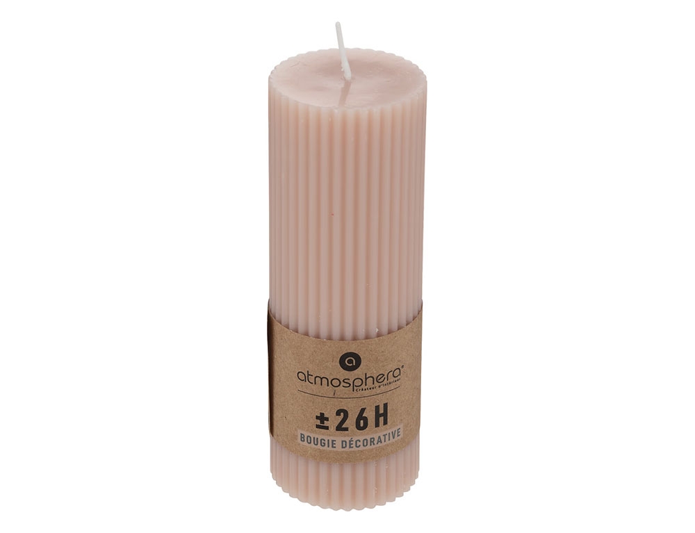 Κεριά & Κηροπήγια Demi Pink Rnd Candle 5X14 196064G