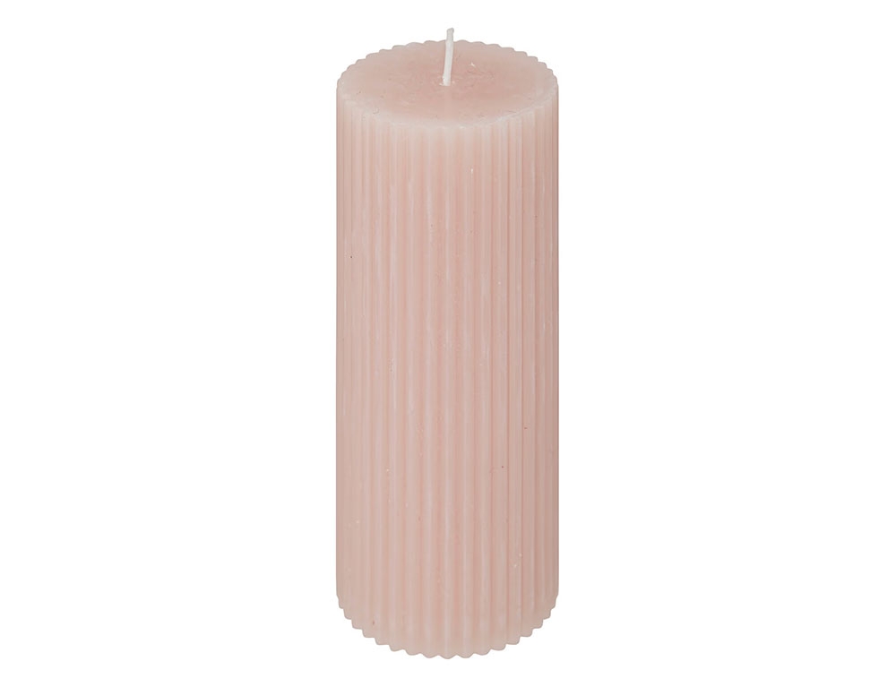 Κεριά & Κηροπήγια Demi Pink Rnd Candle 5X14 196064G