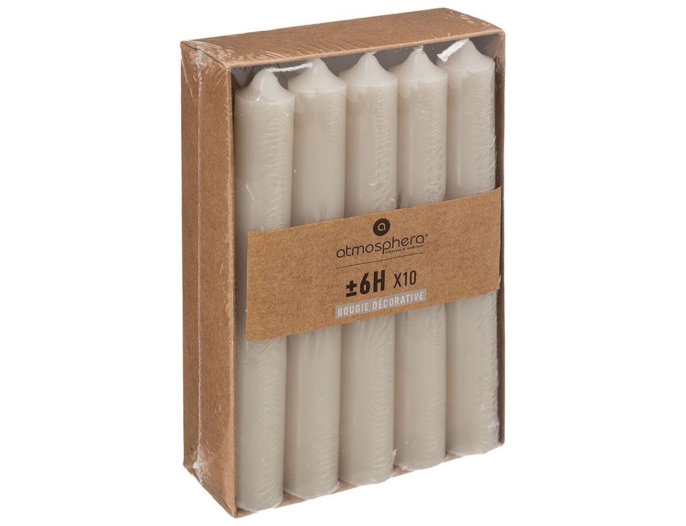 Κεριά & Κηροπήγια Hugo Taupe Din Candle H16 X10 116367