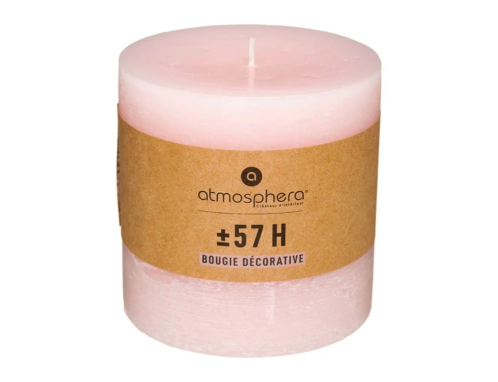 Κεριά & Κηροπήγια Olia Pink Rnd Candle 10X10 103124G