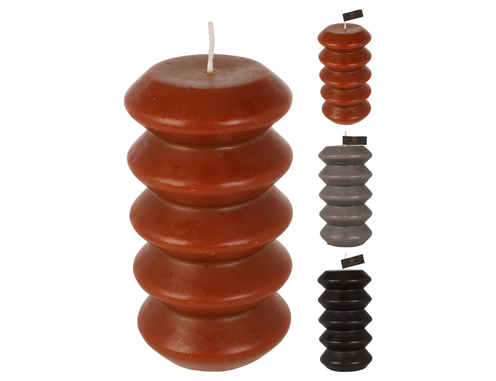 Κεριά & Κηροπήγια Pillar Candle 14Cm 3Assorted Clr Acc309910