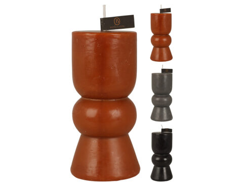 Κεριά & Κηροπήγια Pillar Candle 7X14Cm 3Ass Clr Acc309920