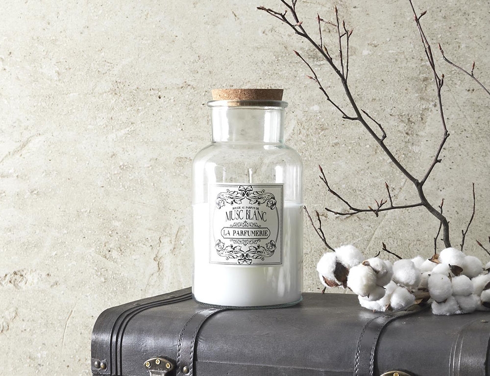 Κεριά & Κηροπήγια Scented Candle Musk House Tradition H25.5Cm M2 Bo0