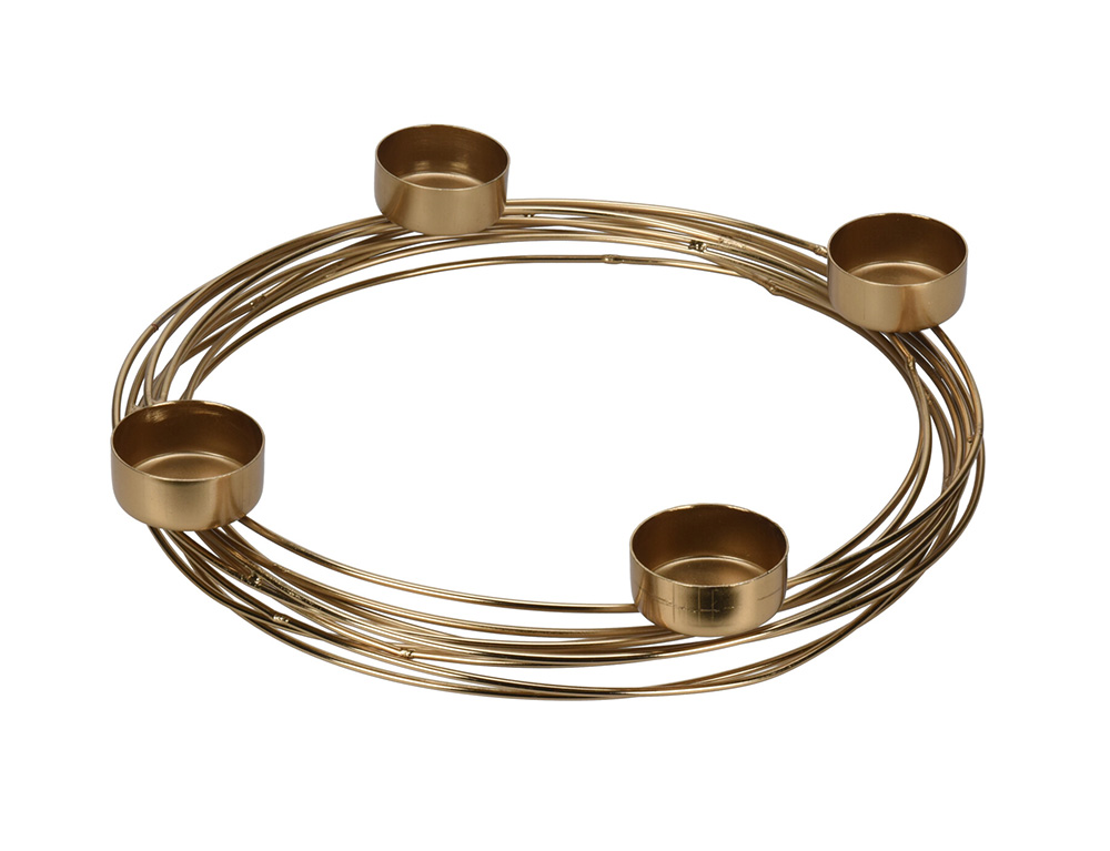 Κεριά & Κηροπήγια Tealight Holder 26Cm 4Cups Gol A98806230