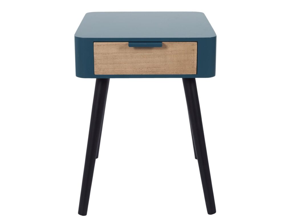 Κομοδίνα Duck Blue Wood Drawer Bedside Hd7336
