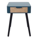 Κομοδίνα Duck Blue Wood Drawer Bedside Hd7336