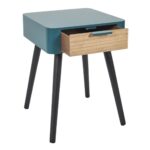 Κομοδίνα Duck Blue Wood Drawer Bedside Hd7336