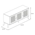 Κονσόλες & Μπουφέδες (Έπιπλα Εισόδου) 3 Door Buffet Bali A1/M1 Hd7454