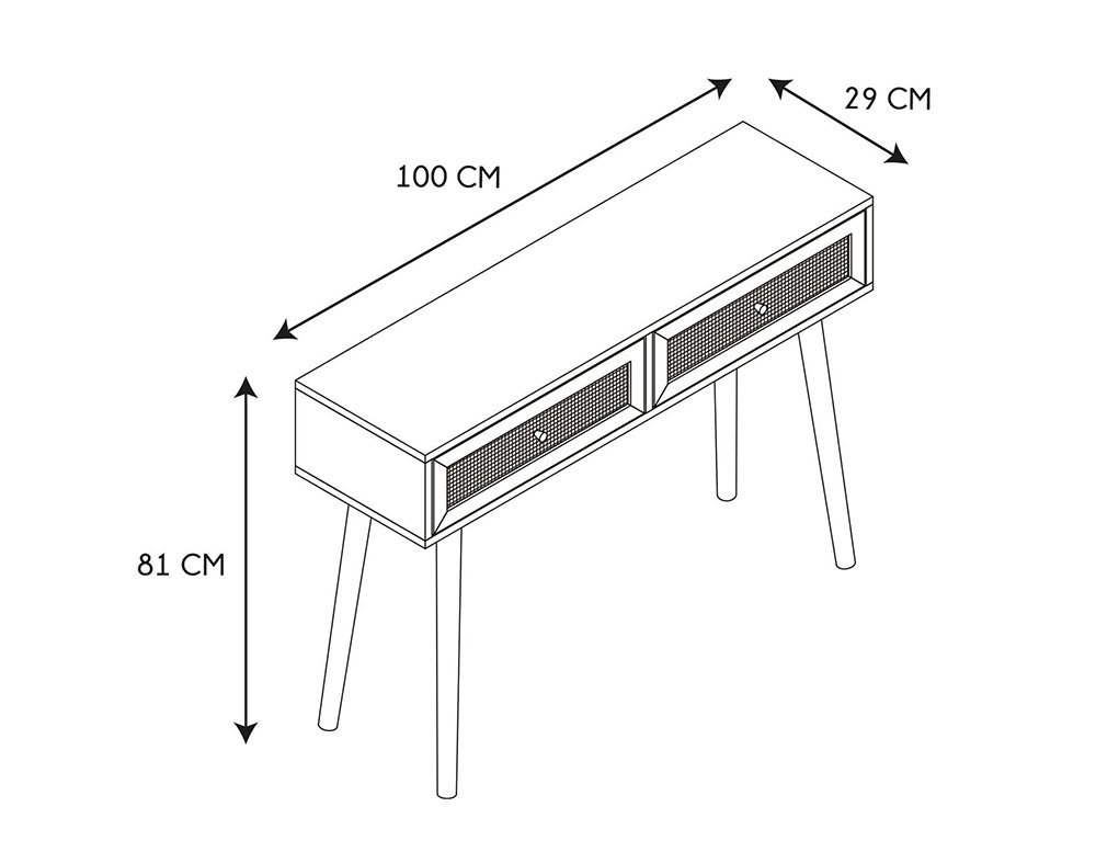 Κονσόλες & Μπουφέδες (Έπιπλα Εισόδου) Bali 2 Drawer Console A1/M1 Hd5132