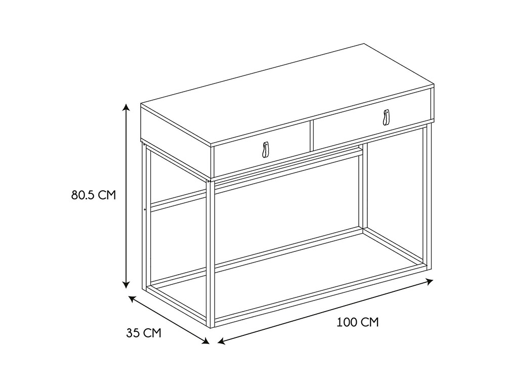 Κονσόλες & Μπουφέδες (Έπιπλα Εισόδου) Console Bois Et Metal Abbott M1 Hd6623