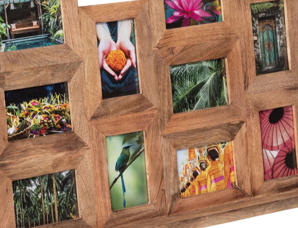 Κορνίζες Wood Standing 12 Pic Frame Nam Atmosphera 188017