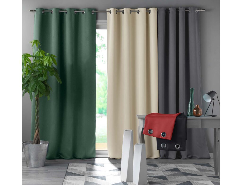 Κουρτίνα Blackout Occult Douceur D'intérieur - 135X280Cm - Γκρι