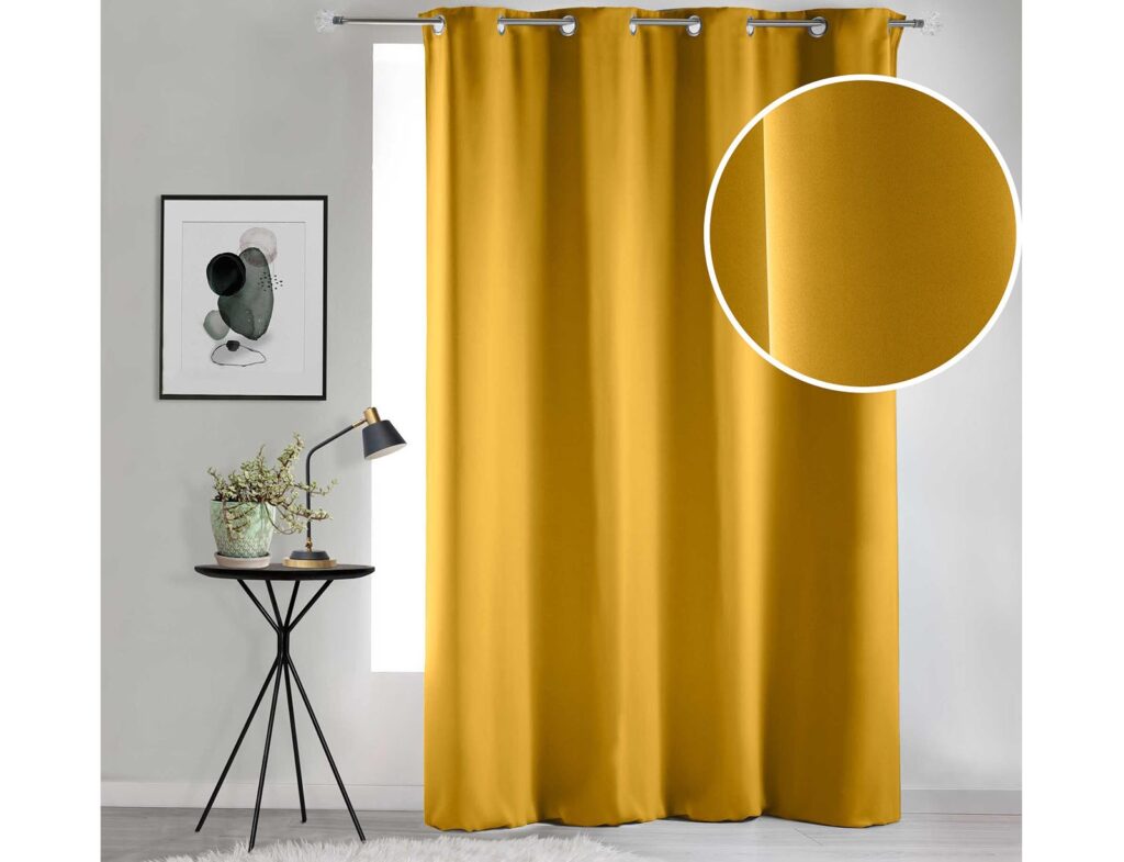 Κουρτίνα Blackout Occult Douceur D'intérieur - 135X280Cm - Κίτρινο