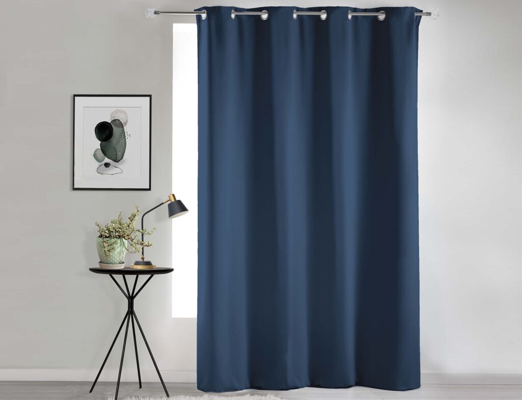 Κουρτίνα Blackout Occult Douceur D'intérieur - 135X280Cm - Μπλε